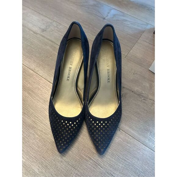 Audrey Brooke Blue Slip On Stiletto Heel Pumps size 7 - Picture 1 of 5